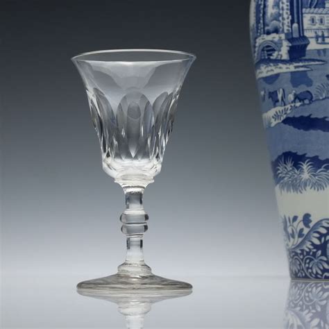 Set of Four Cut Port Wine Glasses c1850 - Drinking Glasses | Exhibit Antiques