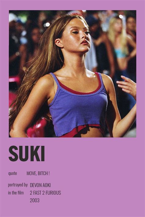 Suki Polaroid Poster | Fast and furious cast, Fast and furious, Devon aoki