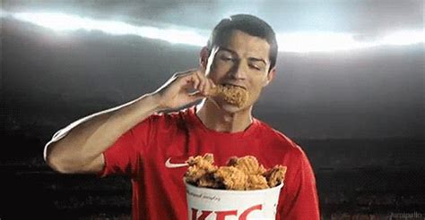 eating the chicken again cristiano ronaldo gif | WiffleGif