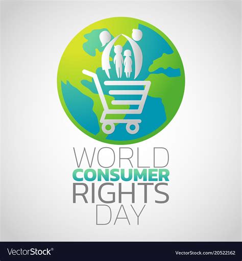 World consumer rights day logo icon design Vector Image