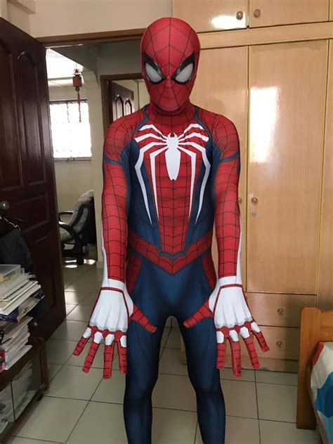 Marvel Spiderman Bodysuit Game PS4 Advanced Suit Cosplay Costume ...