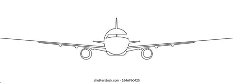 Plane Front Line Art: Over 1,919 Royalty-Free Licensable Stock Vectors ...