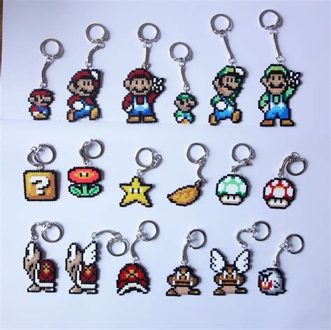 Super Mario Pixel Art Keychains Pins Magnets or Earrings | Etsy in 2021 ...