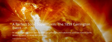 History: A Perfect Solar Superstorm: The 1859 Carrington Event | Wisconsin Technology Council