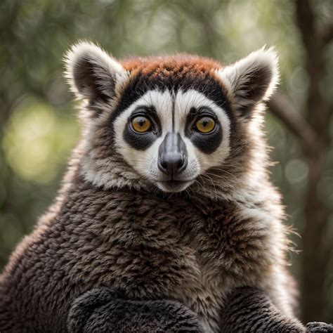 Premium AI Image | Lemur Catta Portrait RingTailed Beauty