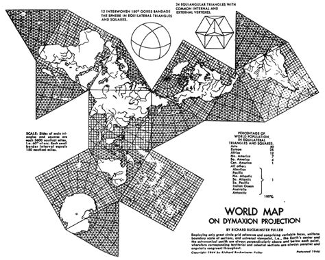 World Map on Dymaxion Projection by Richard Buckminster Fuller. | graphic art | Pinterest ...