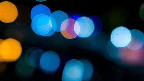 HD wallpaper: bokeh, Blur, Yellow, Calm, Night, blue, light, effect ...