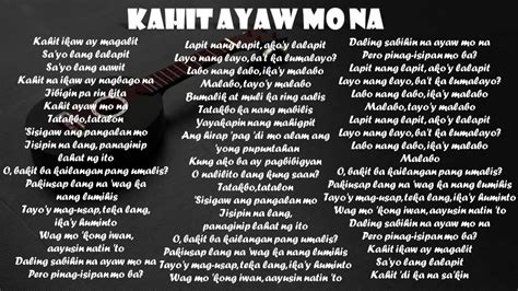 KAHIT AYAW MO NA by This Band with LYRICS - YouTube