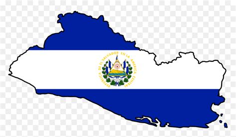 El Salvador Map Flag, HD Png Download - vhv