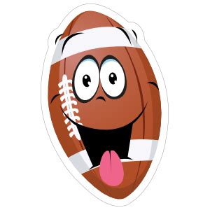 Goofy Cartoon Football Sticker