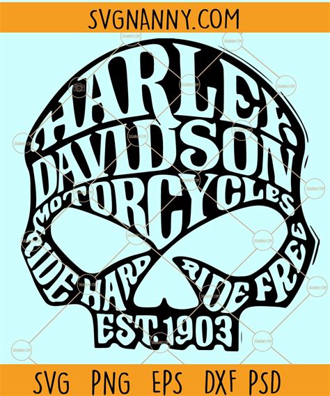 Harley Davidson SVG Vector Cut Files Harley Davidson Logo Svg, Png, Dxf, Eps | lupon.gov.ph