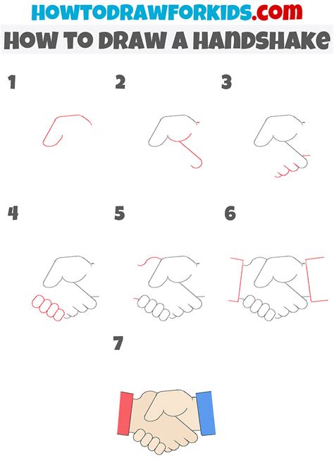 How to Draw a Handshake - Easy Drawing Tutorial For Kids