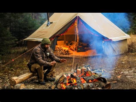 Hot Tent Winter Bushcraft Camping | fire, tent, bushcraft, camping ...