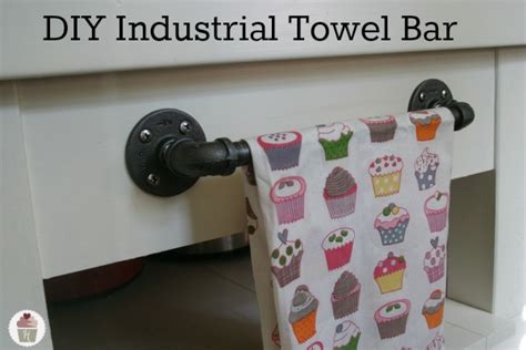 DIY Industrial Towel Bar - Hoosier Homemade