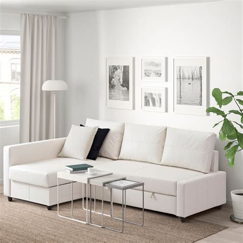 FRIHETEN Corner sofa-bed with storage - Bomstad white - IKEA