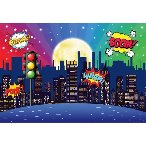 Superhero City Background