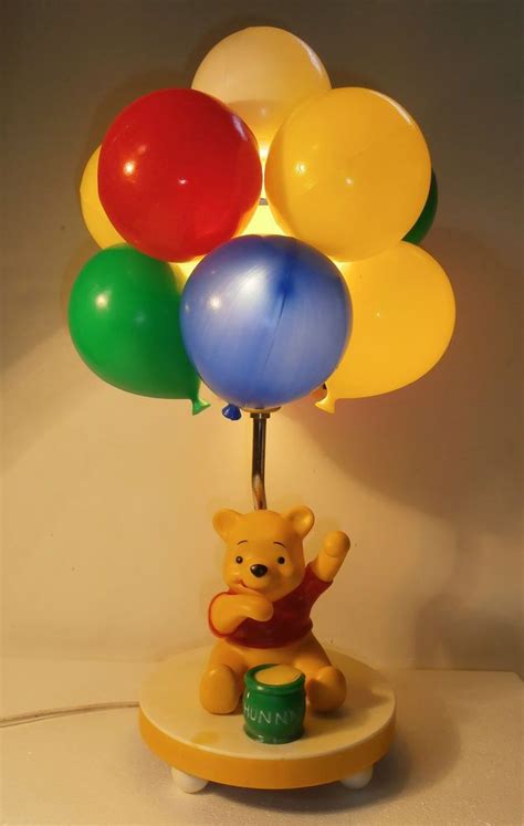 Winnie The Pooh Balloons Vintage Baby Night Light Lamp Honey Pot Pooh Bear | Disney lamp, Baby ...