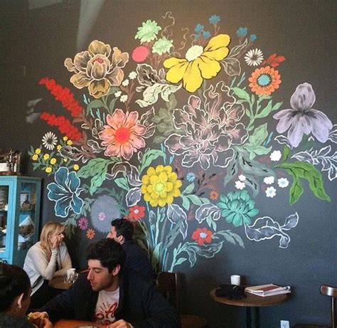 Hand painted flowers on wall | 1000 | Wall painting flowers, Flower ...