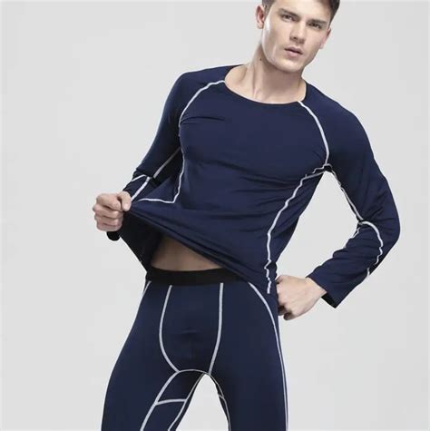 Hot Winter Men Warm Thermal Underwear Mens Long Johns Sexy Navy Grey ...