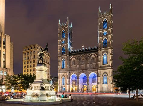 Visit Canada and Explore Montreal Quebec Gothic Revival Notre-Dame Basilica