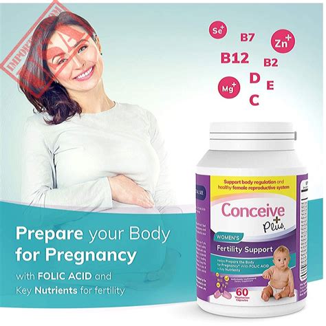 Conceive Plus Women's Fertility Prenatal Vitamins – Cycle Regulation + Key Nutrients, Balance ...