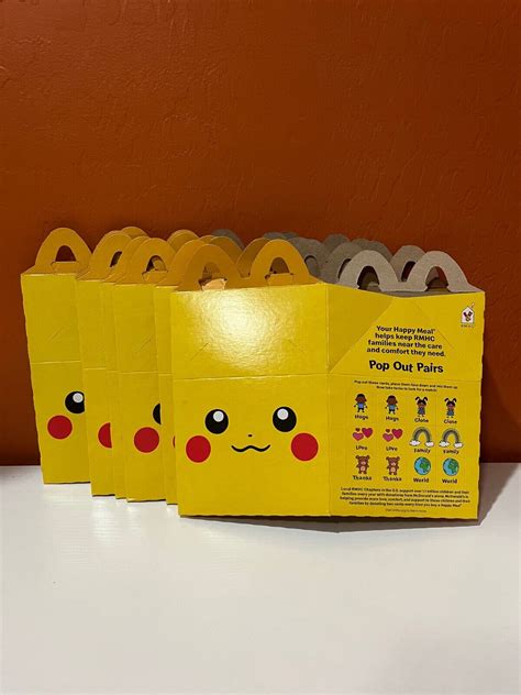 Mavin | Used McDonald's Pokemon 25th Anniversary Celebration Happy Meal Box Pikachu x8