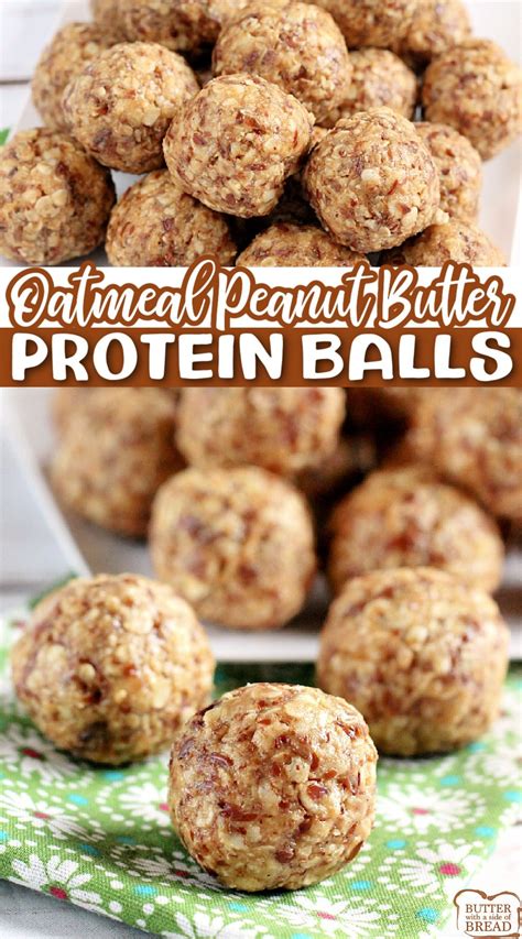 OATMEAL PEANUT BUTTER PROTEIN BALLS - Butter with a Side of Bread