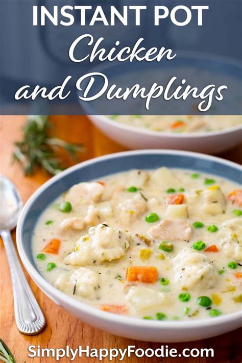 Instant Pot Chicken and Dumplings - Simply Happy Foodie