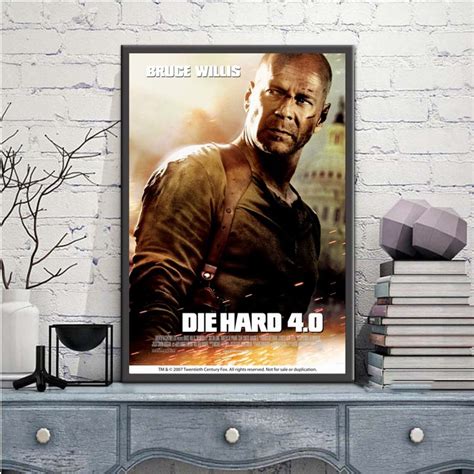 Live Free or Die Hard 2007 Movie Poster Wall Painting Home | Etsy