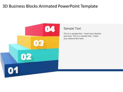 Animated 3D Steps PowerPoint Template