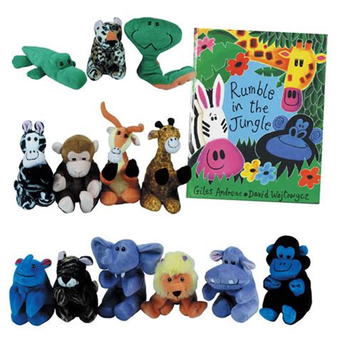 Rumble In The Jungle Book & Puppet Set