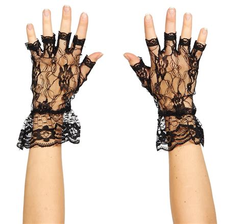 Fingerless Black Lace Gloves - Walmart.com