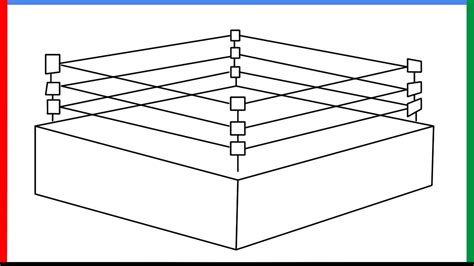 How To draw Boxing ring step by step for beginners - YouTube