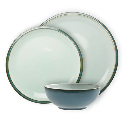 Denby Pottery Everyday Teal 12 Piece Dinner Set | Labels Shopping Online