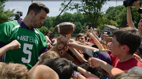 Joe Flacco Surprises Kids At Football Camp