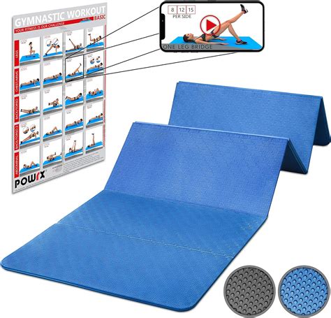 Powrx Folding Exercise Mat Designed For Yoga, Pilates, Aerobics, Home ...