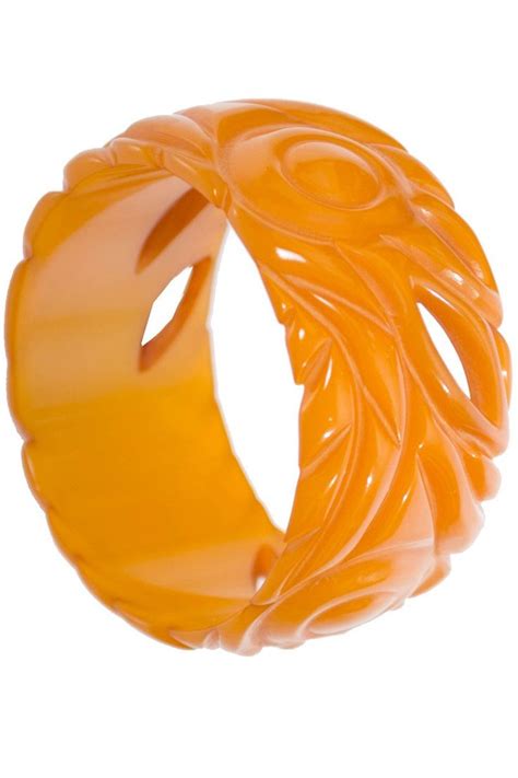 Butterscotch Vintage Carved Bakelite Bangle Bracelet in 2020 | Bangle bracelets, Silver jewellery uk