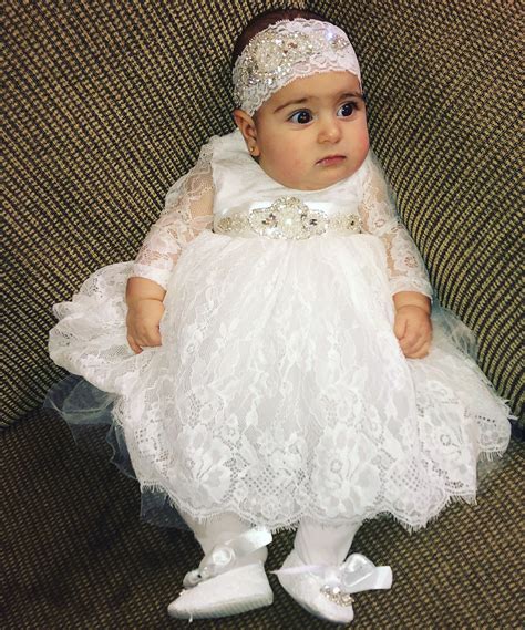 Little Baby Girl Baptism Dresses Newborn Infant First Birthday Flower ...