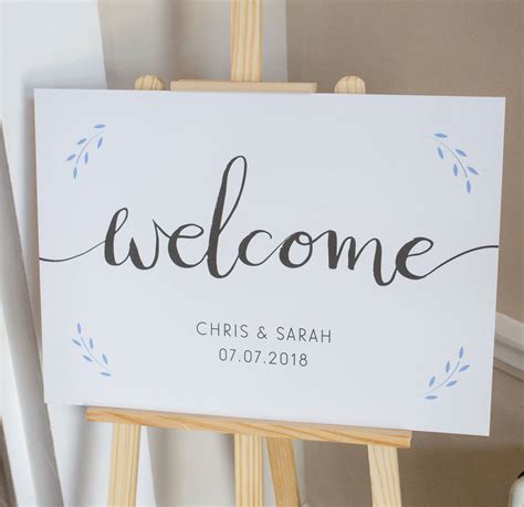 Printable Welcome Sign Calligraphy Minimalist Wedding - vrogue.co