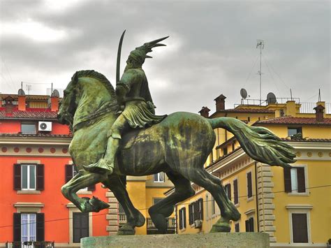 Equestrian statue of George Kastrioti Skanderbeg in Rome Italy