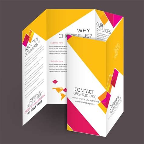 Roll Fold Brochure Template