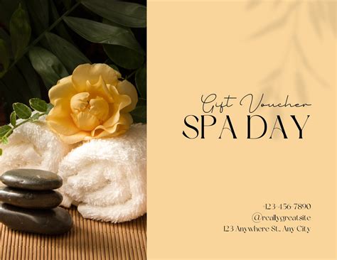 Free, Printable, Customizable Spa Gift Certificate, 49% OFF