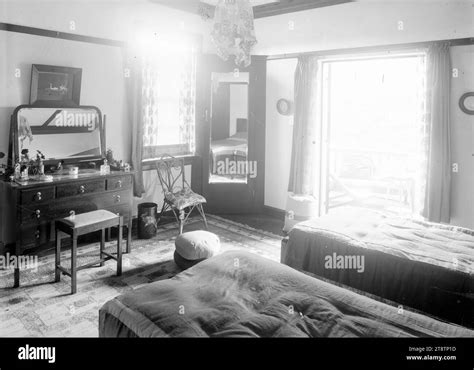 Bedroom furniture, Bedroom furniture in 1920s Stock Photo - Alamy