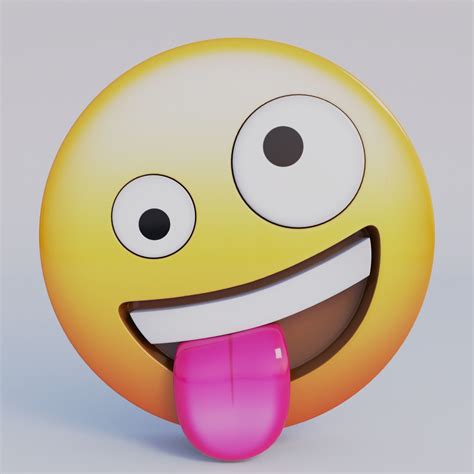 3D model Zany Face 3D Emoji VR / AR / low-poly | CGTrader