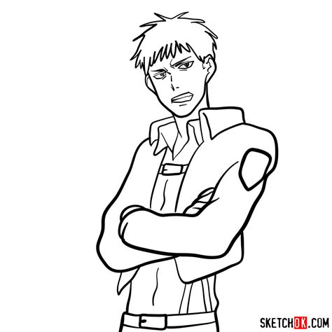 How to draw Jean Kirschtein | Attack on Titan - Sketchok easy drawing guides