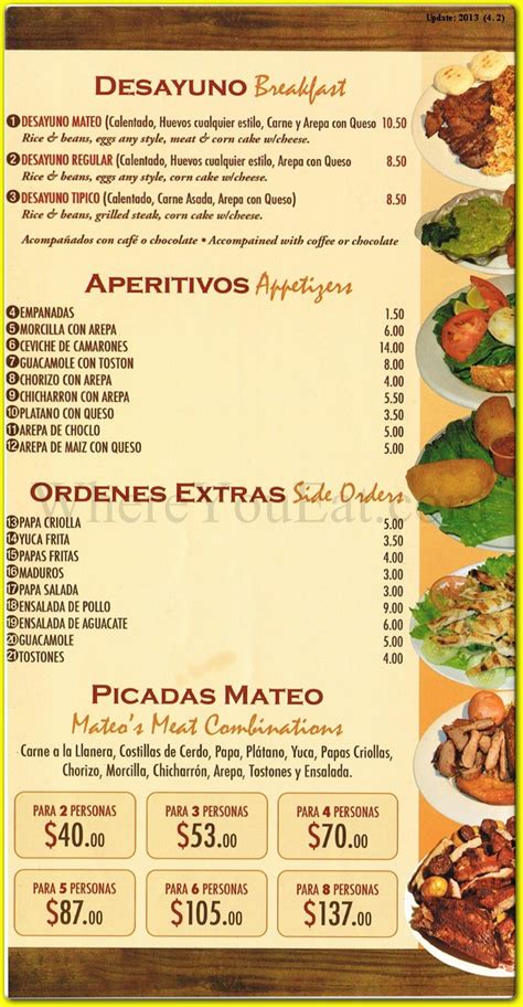 Rancho Mateo Restaurant in Queens / Menus & Photos