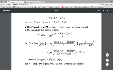 calculus - Why is this proof of the chain rule incorrect? - Mathematics Stack Exchange