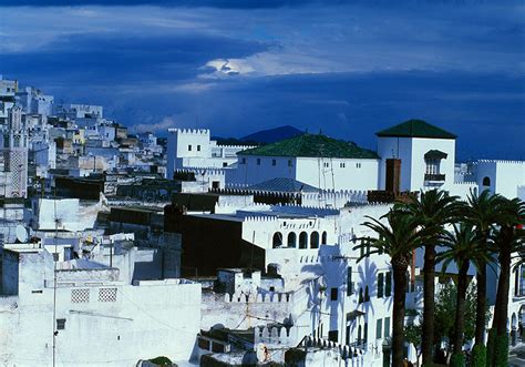 The white walled buildings of the city