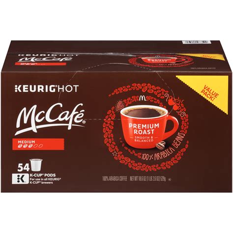 McCafe Premium Roast Medium Coffee K-Cup Pods, 54 ct - 18.6 oz Box ...