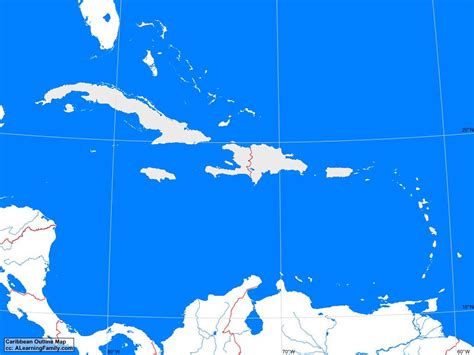 Blank Map Of The Caribbean - art-probono